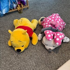 Disney Plush Toy Set - Pooh bear and Minnie Mouse